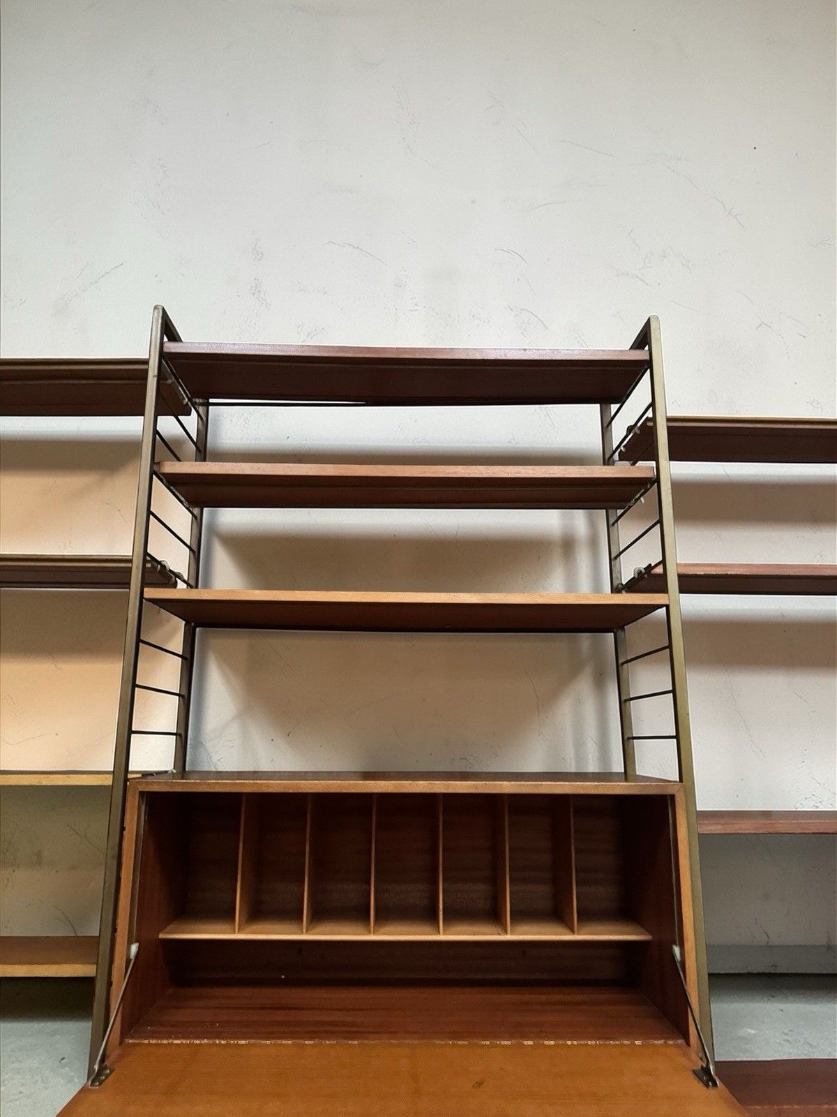Staples Teak Ladderax Mid Century Retro C1960s Superior Quality Three Bay photo buy