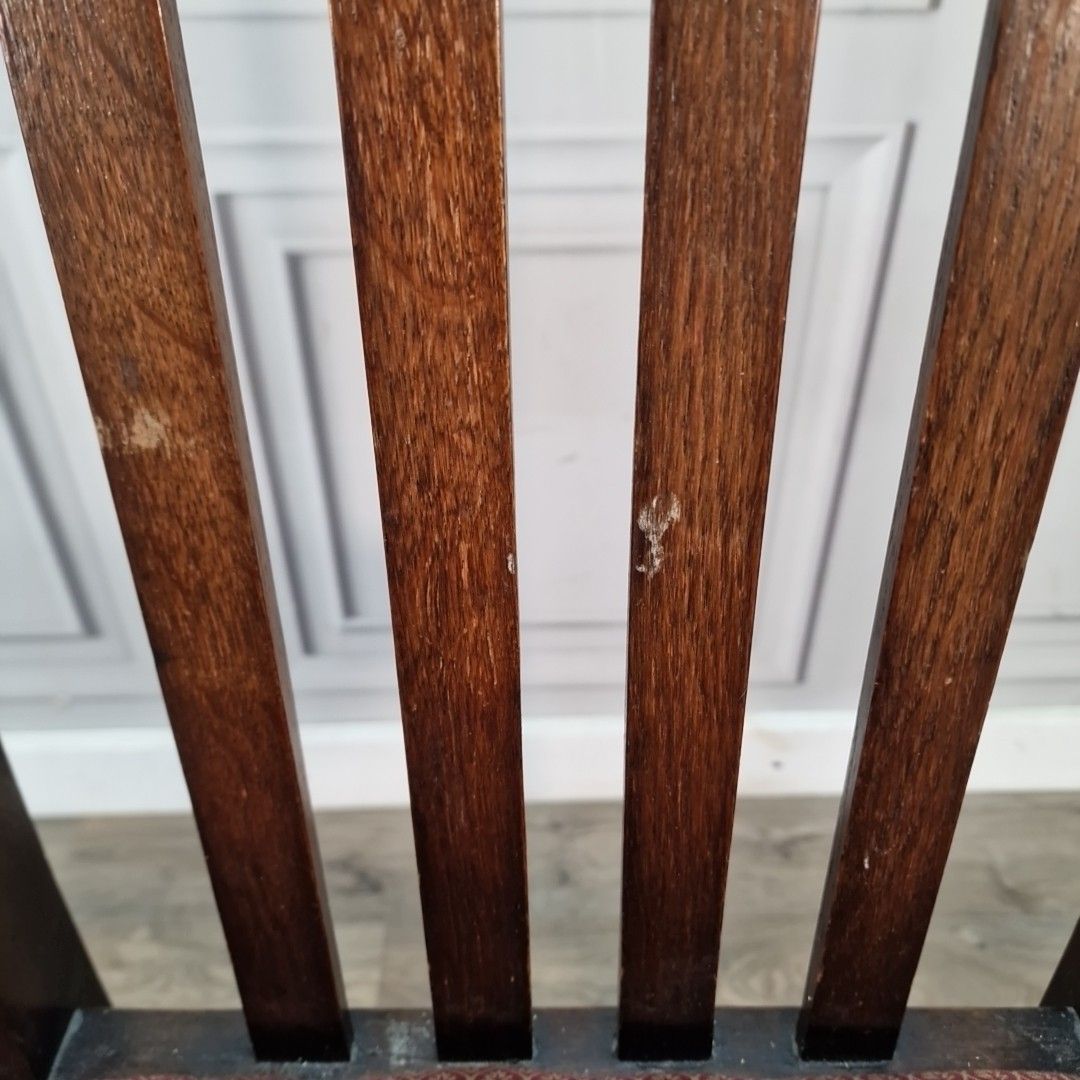 Antique Wooden Dining Chair Arts & Crafts Solid Oak Vintage Bedroom Hall Desk photo buy