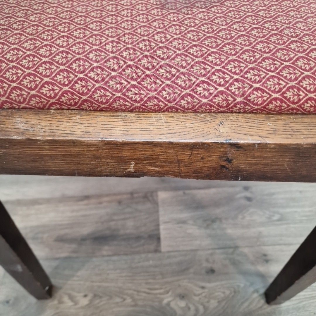 photo vinterior Antique Wooden Dining Chair Arts & Crafts Solid Oak Vintage Bedroom Hall Desk