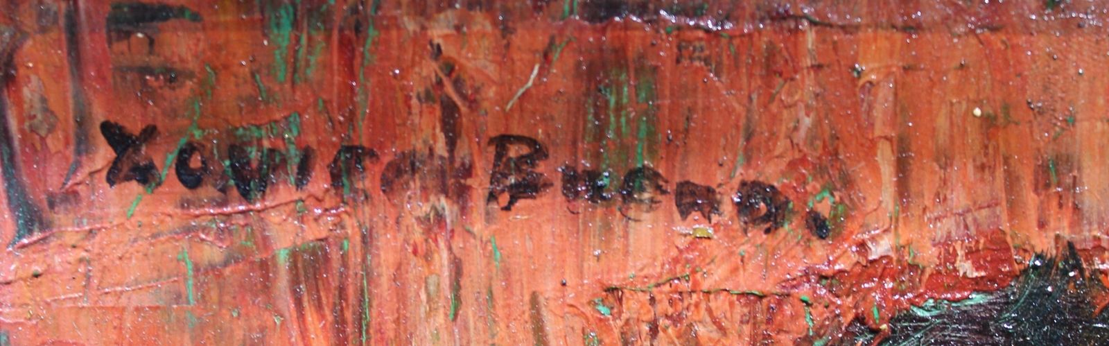 Modern Art. Portrait Of A Melancholy Girl Signed Xavier Bueno photo vinterior