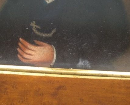 Oil On Zinc Panel Naive Portrait photo vinterior