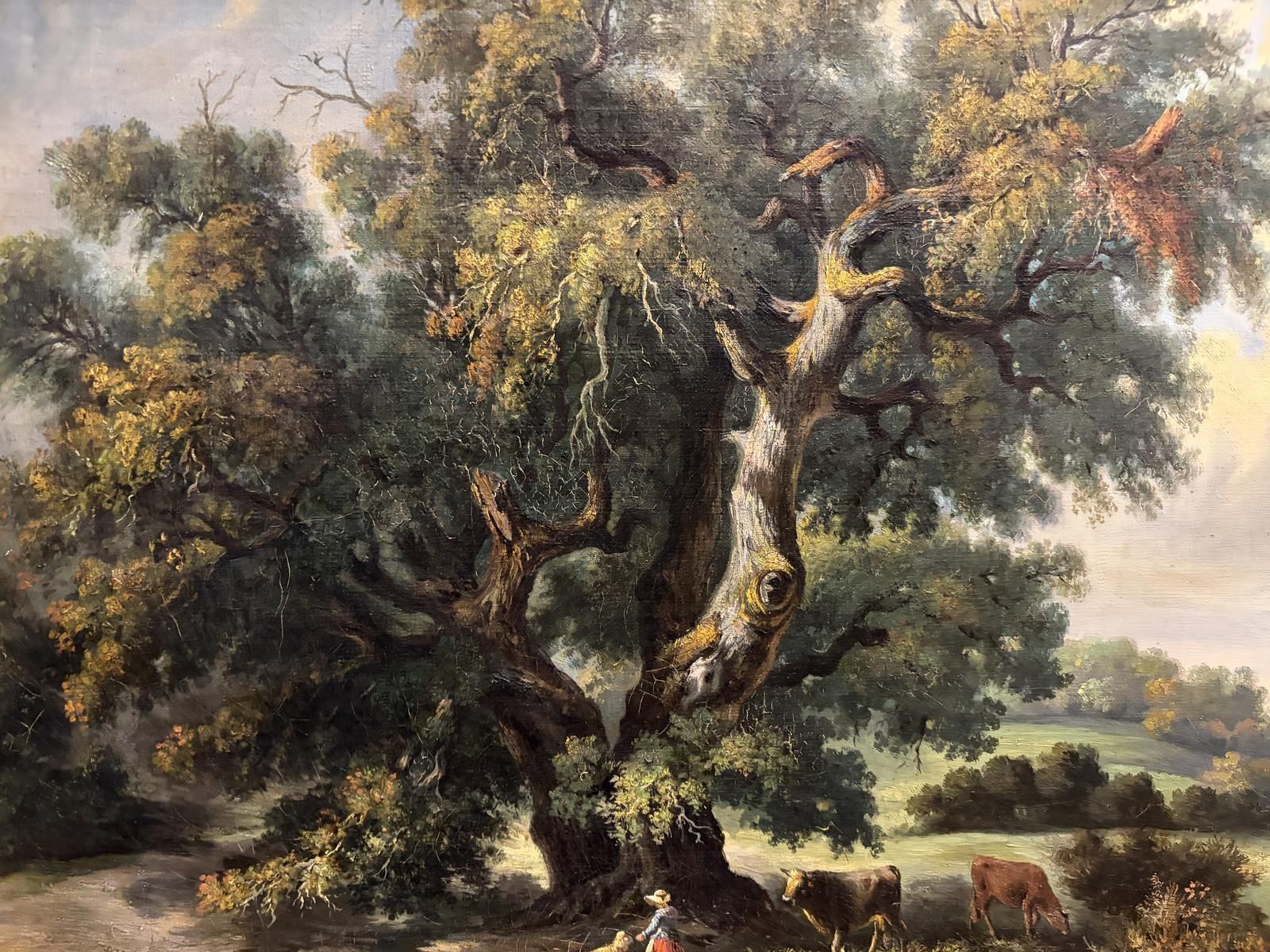 Continental Oil On Canvas Of A Rural Scene photo buy