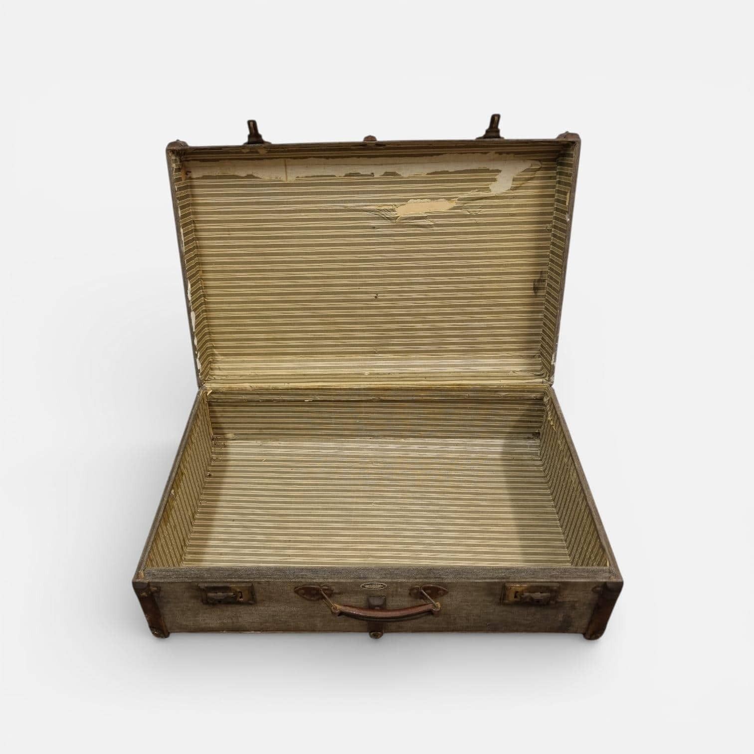 Vintage British Everwear Travel Trunk / Original British Made / C1930 photo Furniture