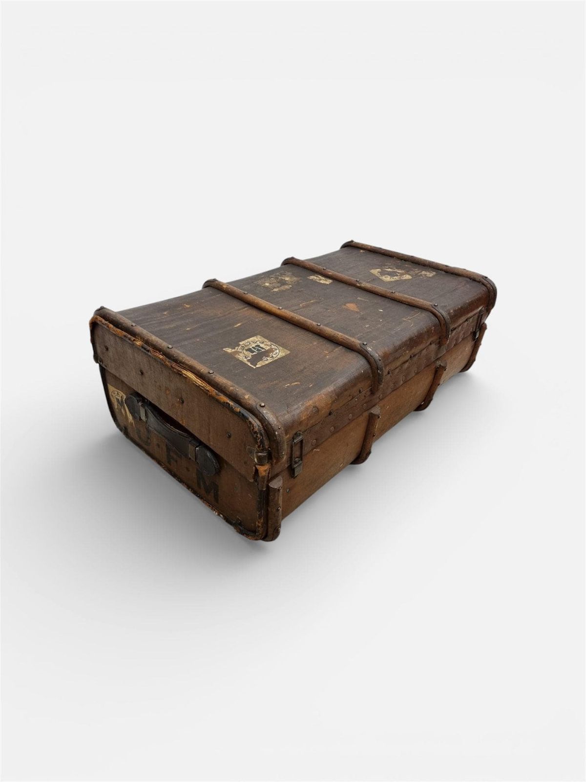Antique Travel Trunk / Storage Chest / C1920 photo Furniture