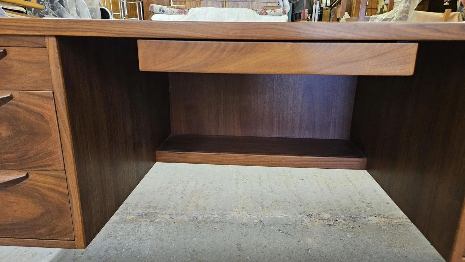 photo for sale Jens Risom Mid Century Walnut Desk USA C 1960s
