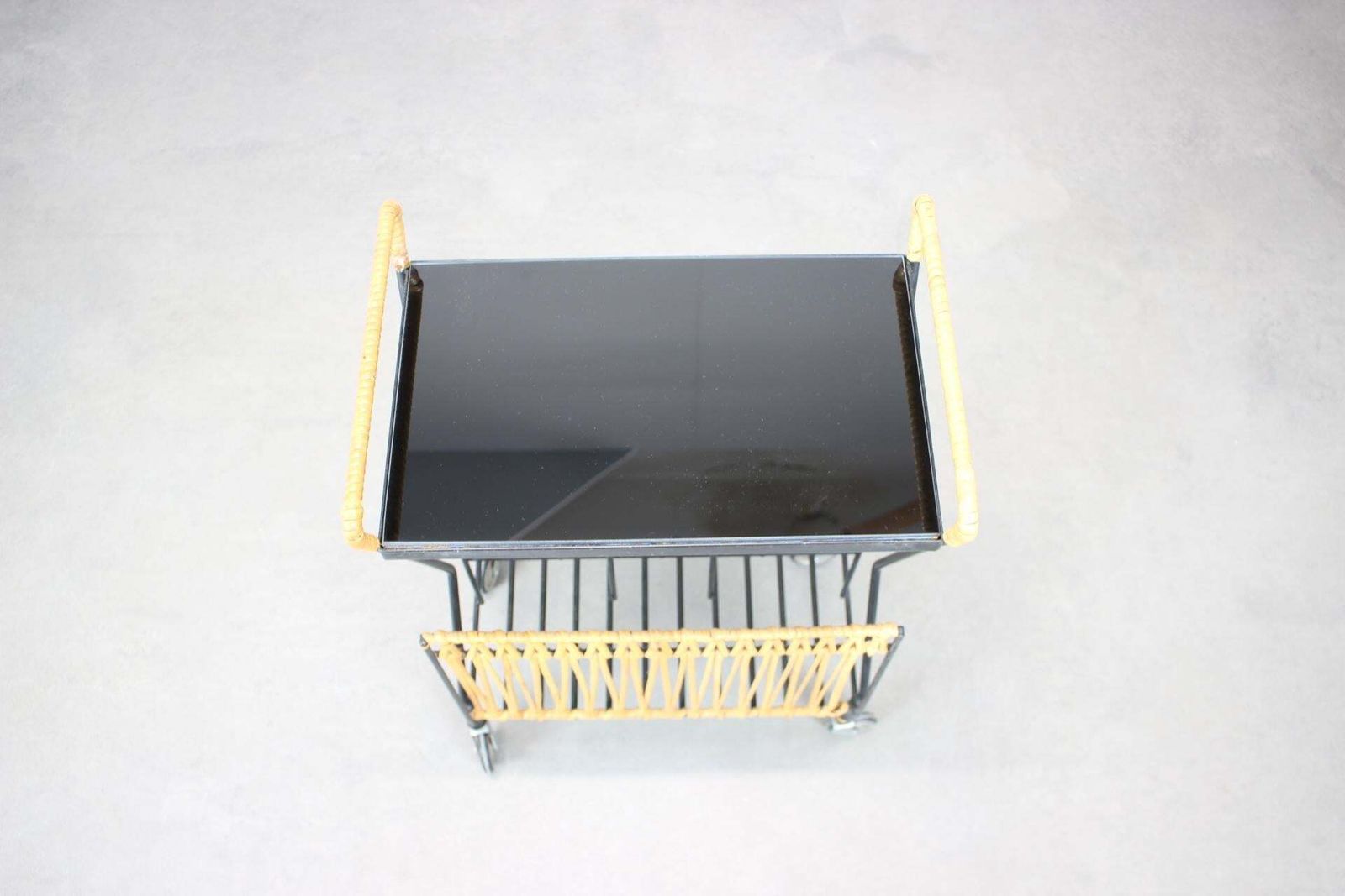 Mid Century Rolling Magazine Rack Cart, 1970s, Czechoslovakia photo Home Decor