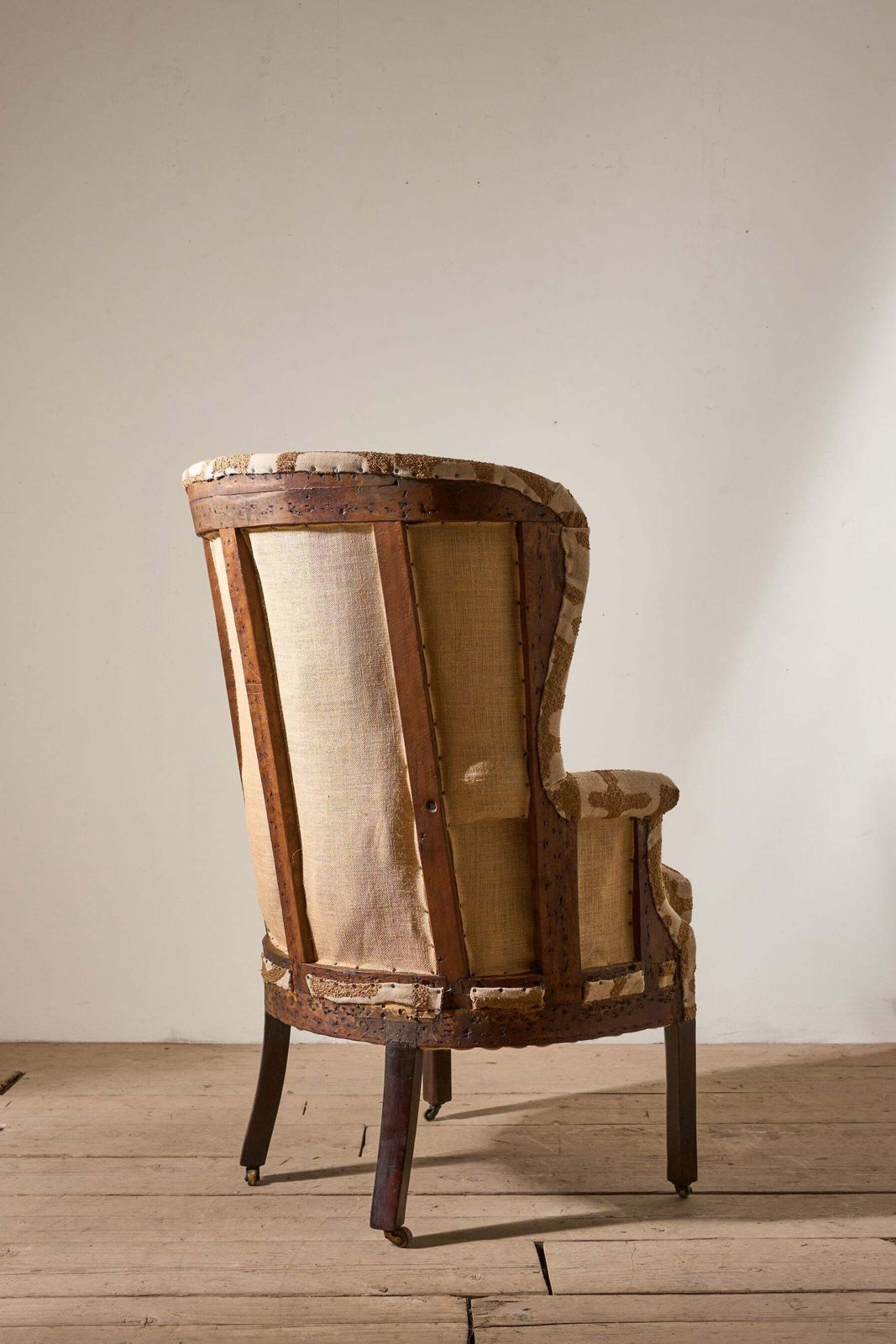 Georgian Barrel Back Armchair Upholstered In Recycled Cotton Fabric photo 3330.0