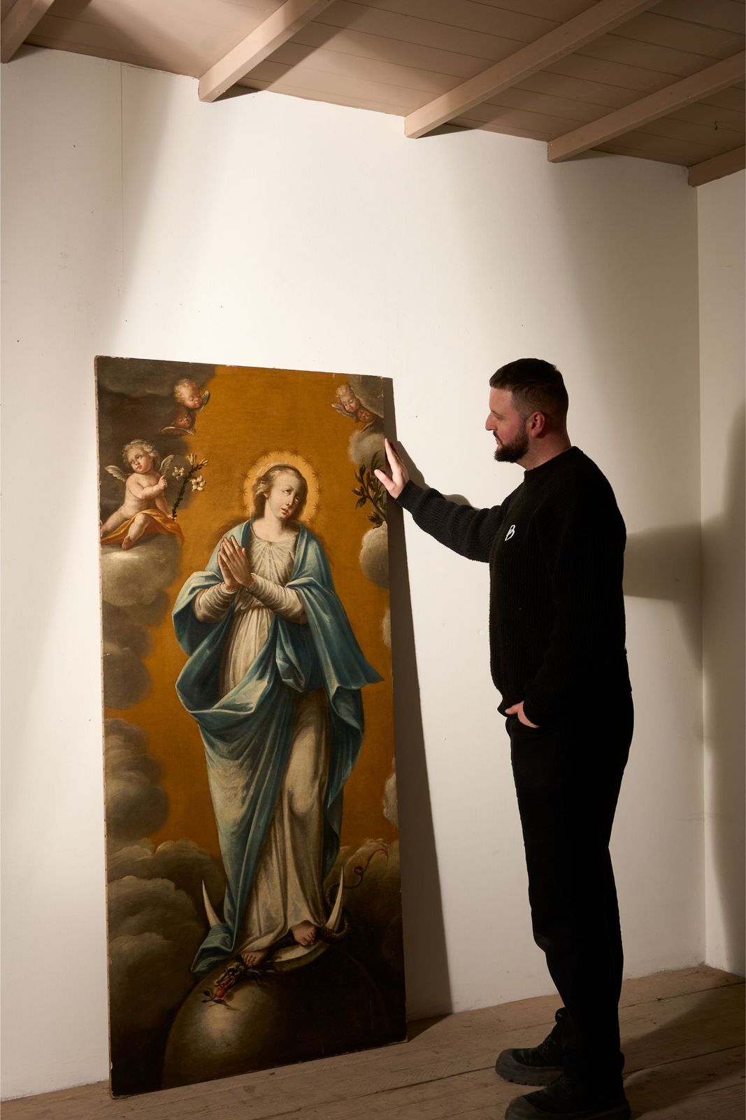 Very Large 17th Century Oil On Canvas Painting Of The 'Immaculate Conception' photo for sale
