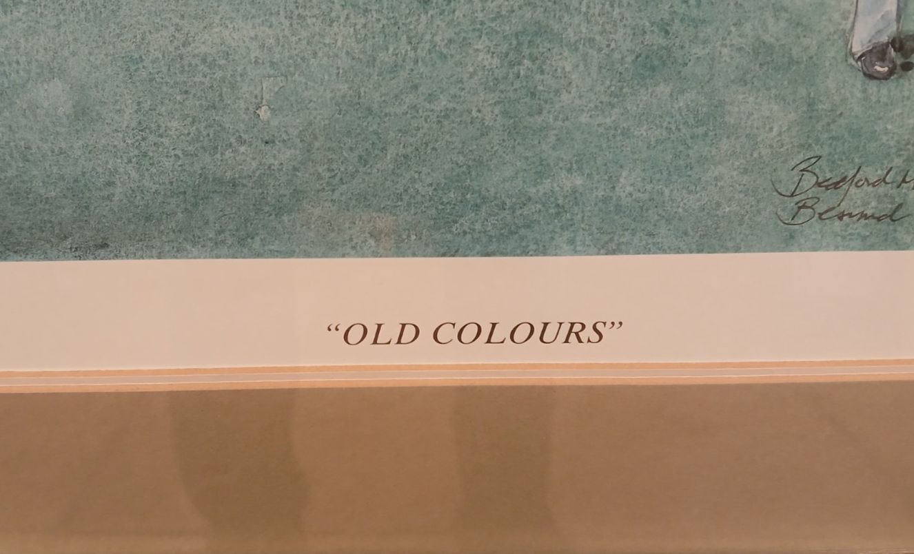 "Old Colours" Bedford School. Signed Print Of A Watercolour By Bernard West photo 50.0