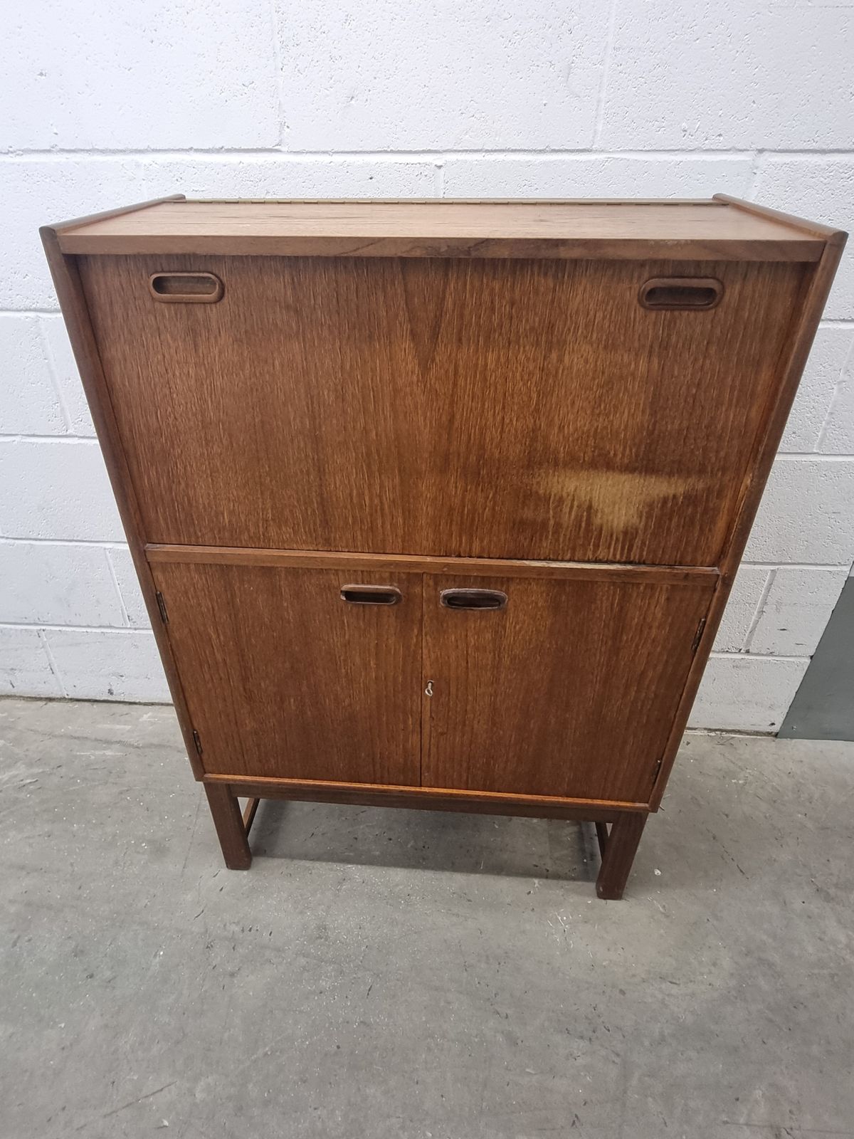 Vintage Mid Century 1900s Teak Drinks Cabinet By Turnidge Of London photo for sale