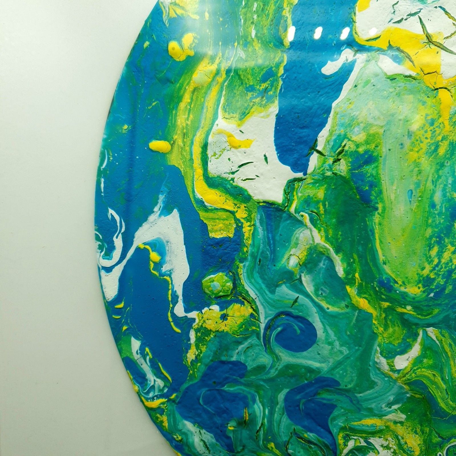 Acrylic On Vinyl Belinda Collett Weeping Willow Contemporary Abstract 44.5x44.3c photo vinterior