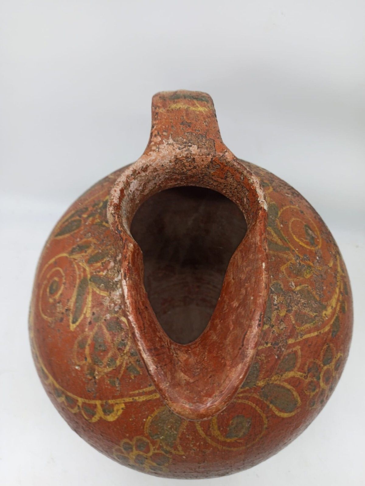 375.0 Antique Glazed Terracotta Vase Orcio Tuscany 17th Century Italy photo