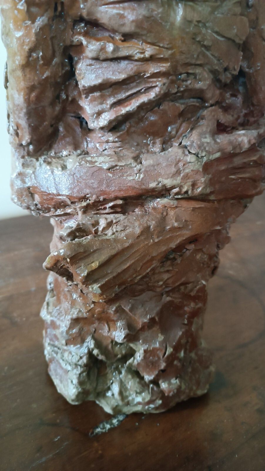 Abstract Sculpture Female Figure In Raw Painted Clay 60s/70s photo 212.0