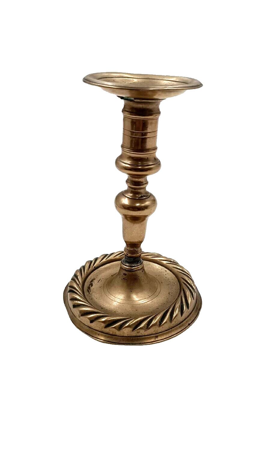 Antique Bronze Candle Holder 17th Century