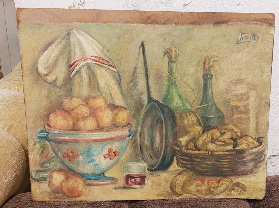 Painting Oil Roberto Pucci Years 50 Painting On 2 Sided Paesaggio Nature Still photo buy