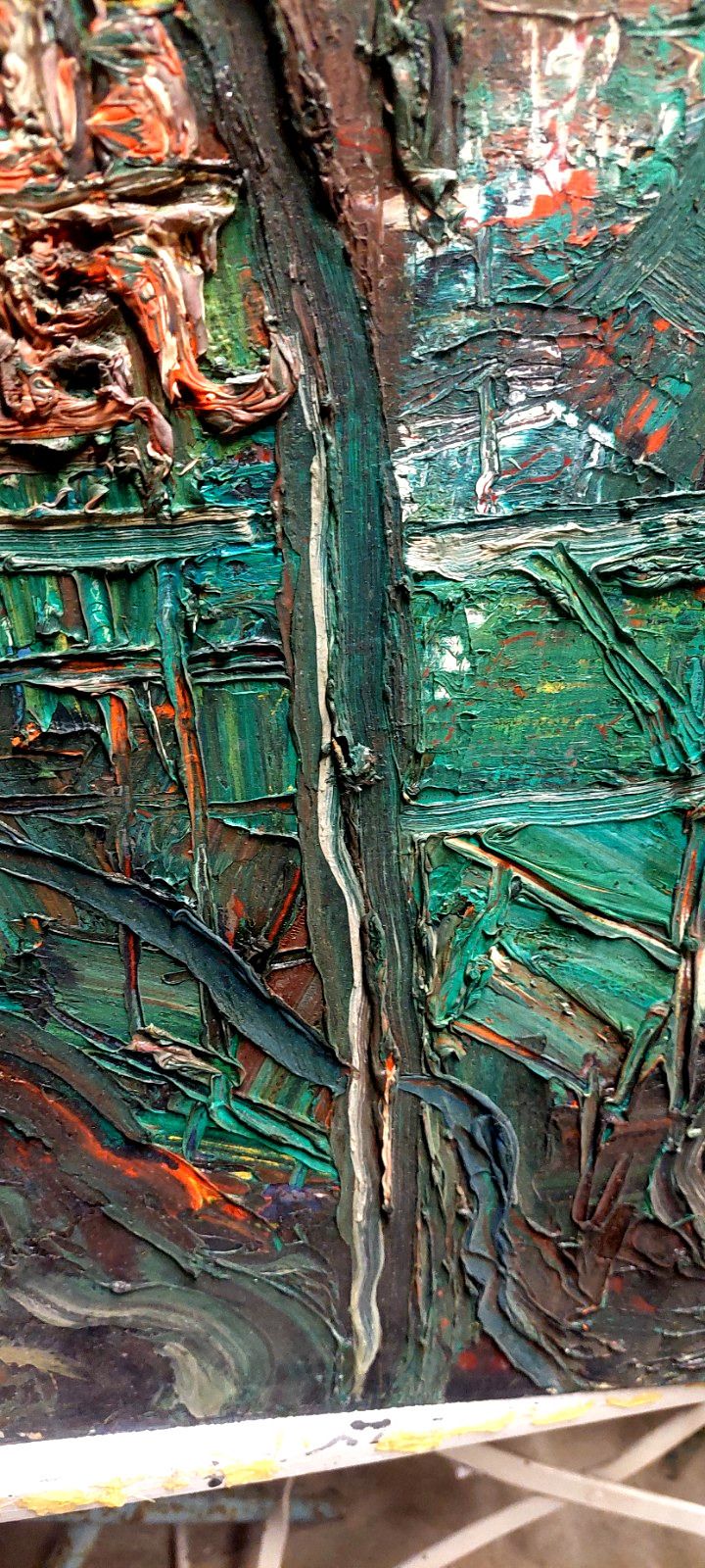 Oil Painting Raffaello Giannelli 1911 1974 "Aerostation" Abstract 1963 photo buy