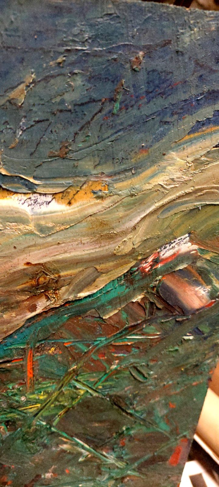 photo furniture Oil Painting Raffaello Giannelli 1911 1974 "Aerostation" Abstract 1963
