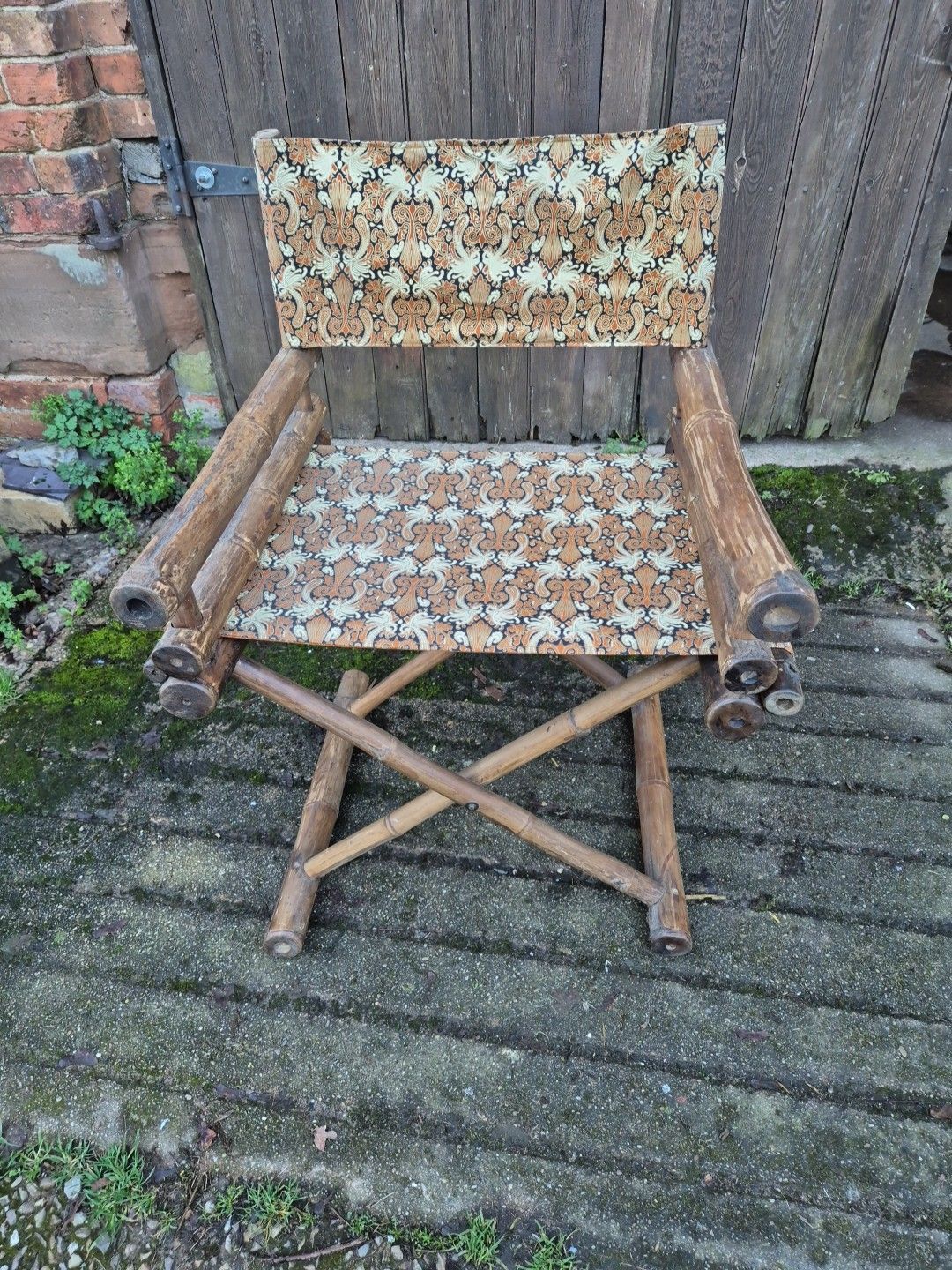 Furniture Vintage/Retro/Mid Century Bamboo/Cane Folding Directors Chair photo