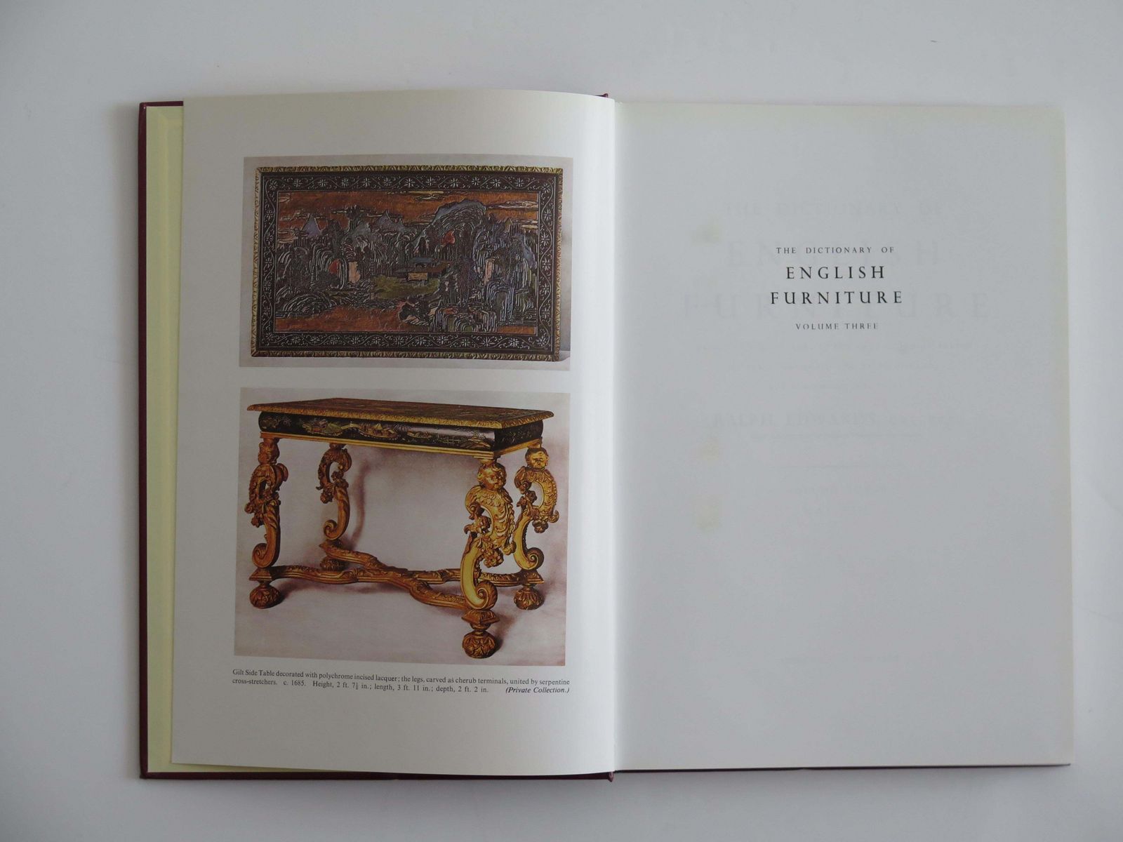 Set Of 3 Books The Dictionary Of English Furniture By Antique Collectors Club Uk photo vintage