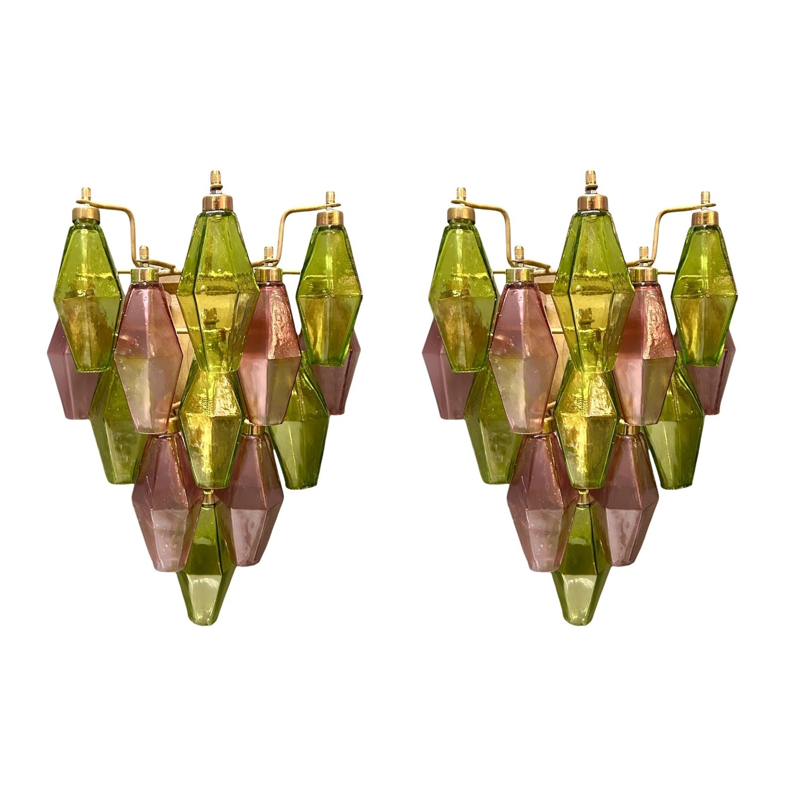 Murano Glass Poliedri Sconces, Italy, 1980s   Set Of 2