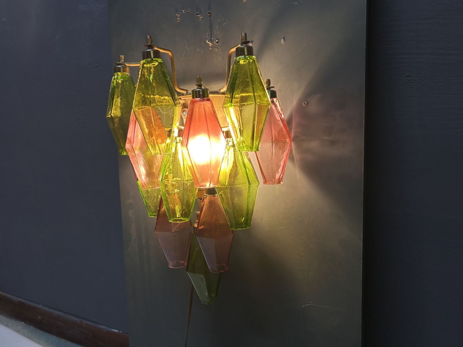 Murano Glass Poliedri Sconces, Italy, 1980s   Set Of 2 photo for sale