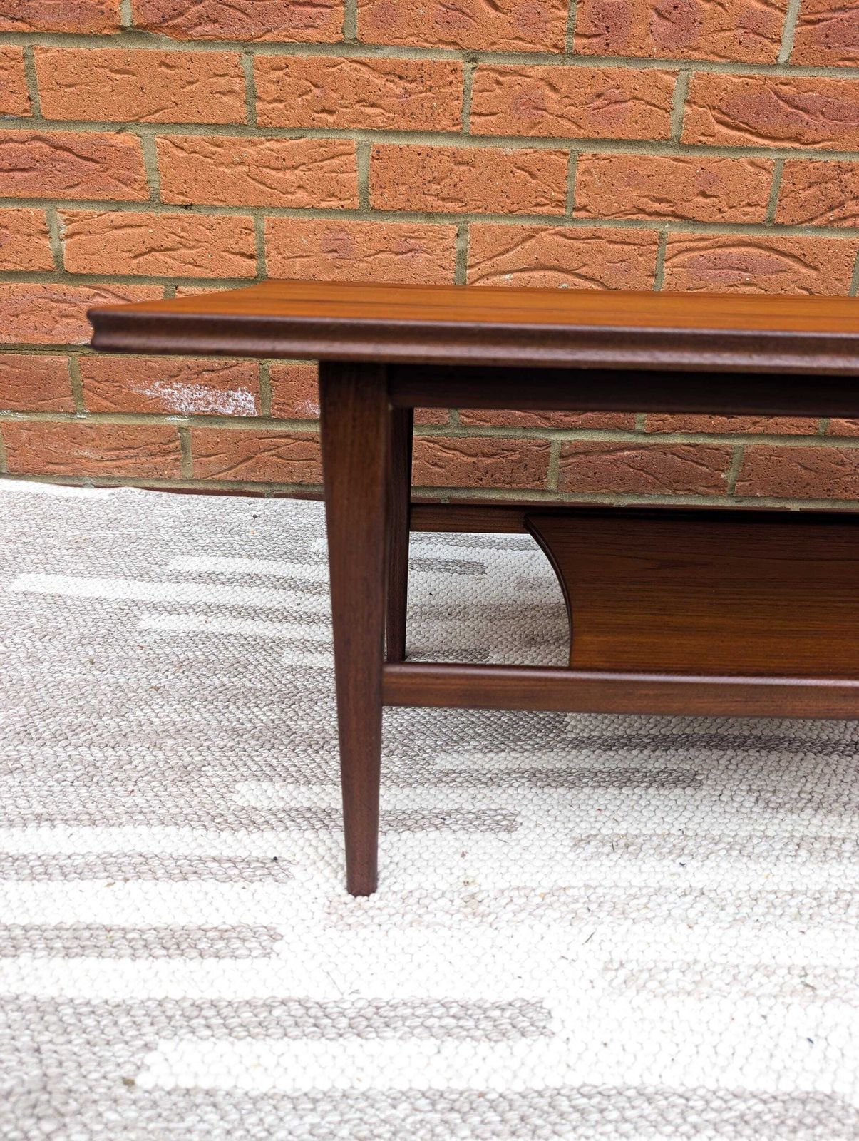 photo buy Midcentury Solid Teak Coffee Table By Richard Hornby By Fyne Ladye.
