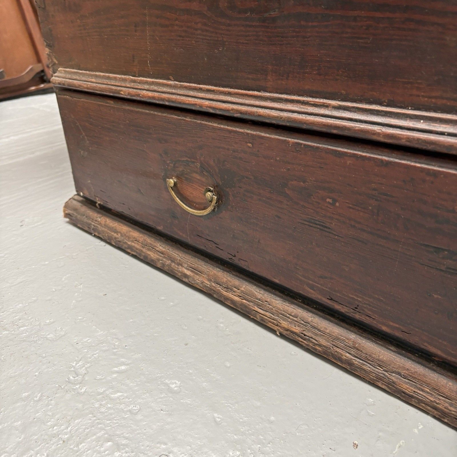 Antique Pine Mule Chest Blanket Box Ottoman Trunk Toy Box photo Furniture
