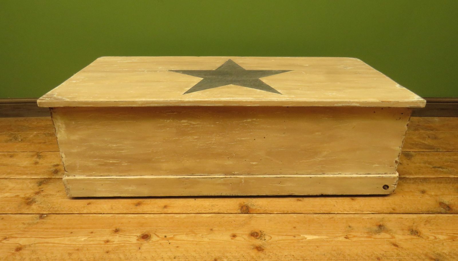 photo buy Folk Art Blanket Box With Barn Star Design