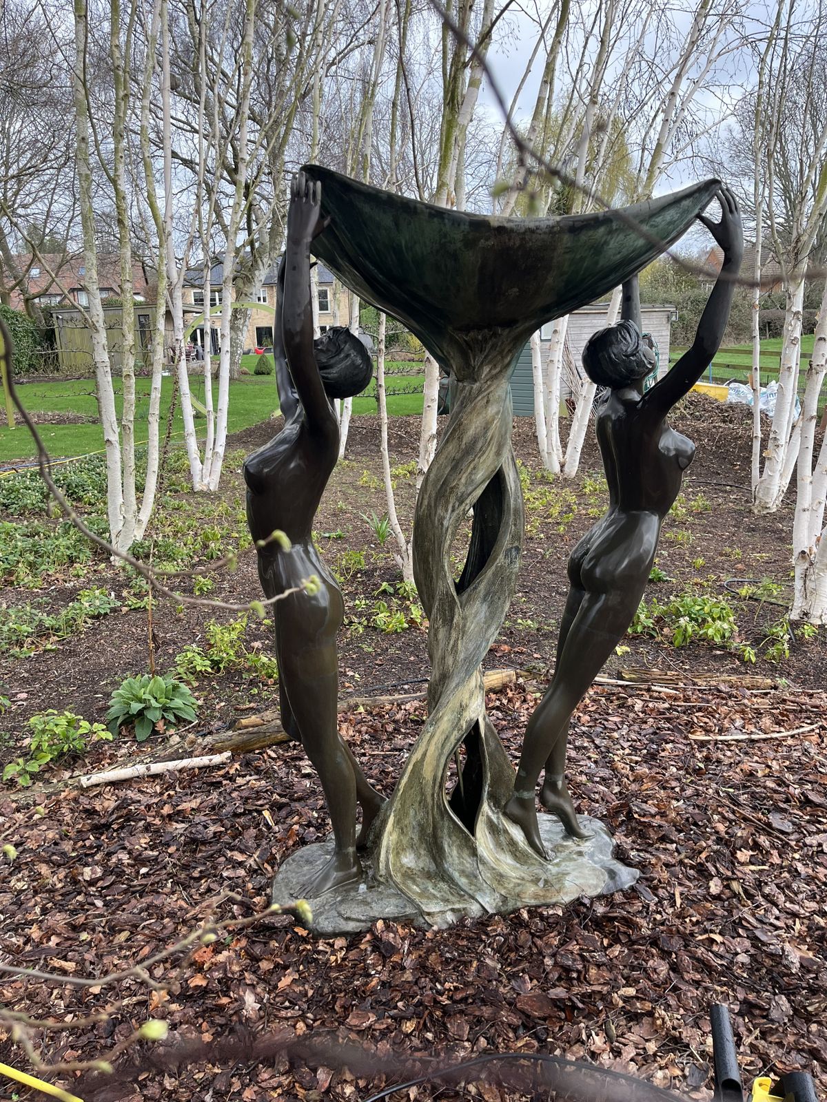 Art Deco Cast Bronze Ladies Garden Fountain photo 5000.0
