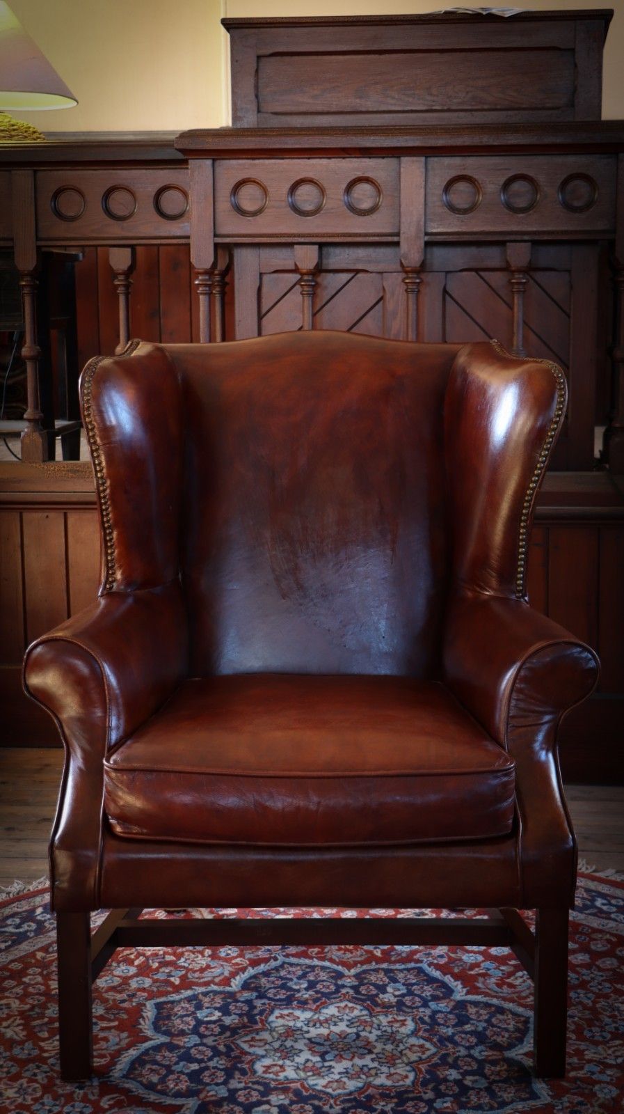 Superb Timothy Oulton Halo Lincoln Club Cigar Leather Armchair Antique Whisky 🚚 photo vinterior