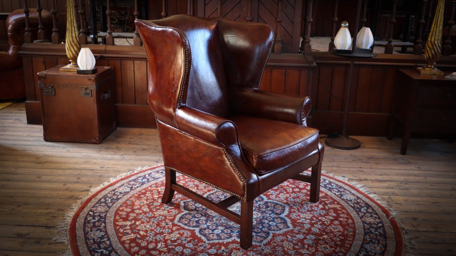 Superb Timothy Oulton Halo Lincoln Club Cigar Leather Armchair Antique Whisky 🚚 photo buy