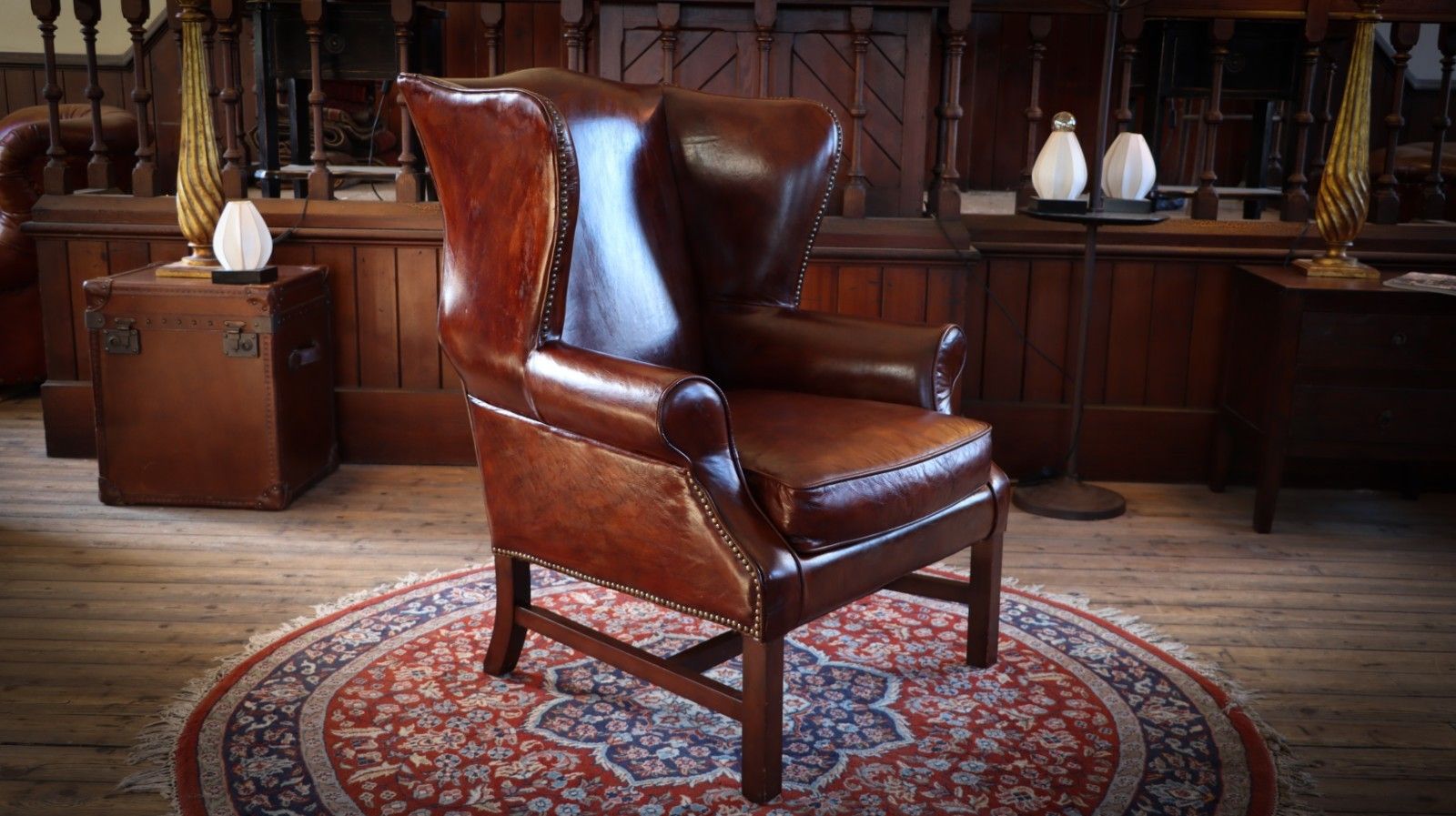 Superb Timothy Oulton Halo Lincoln Club Cigar Leather Armchair Antique Whisky 🚚 photo vintage