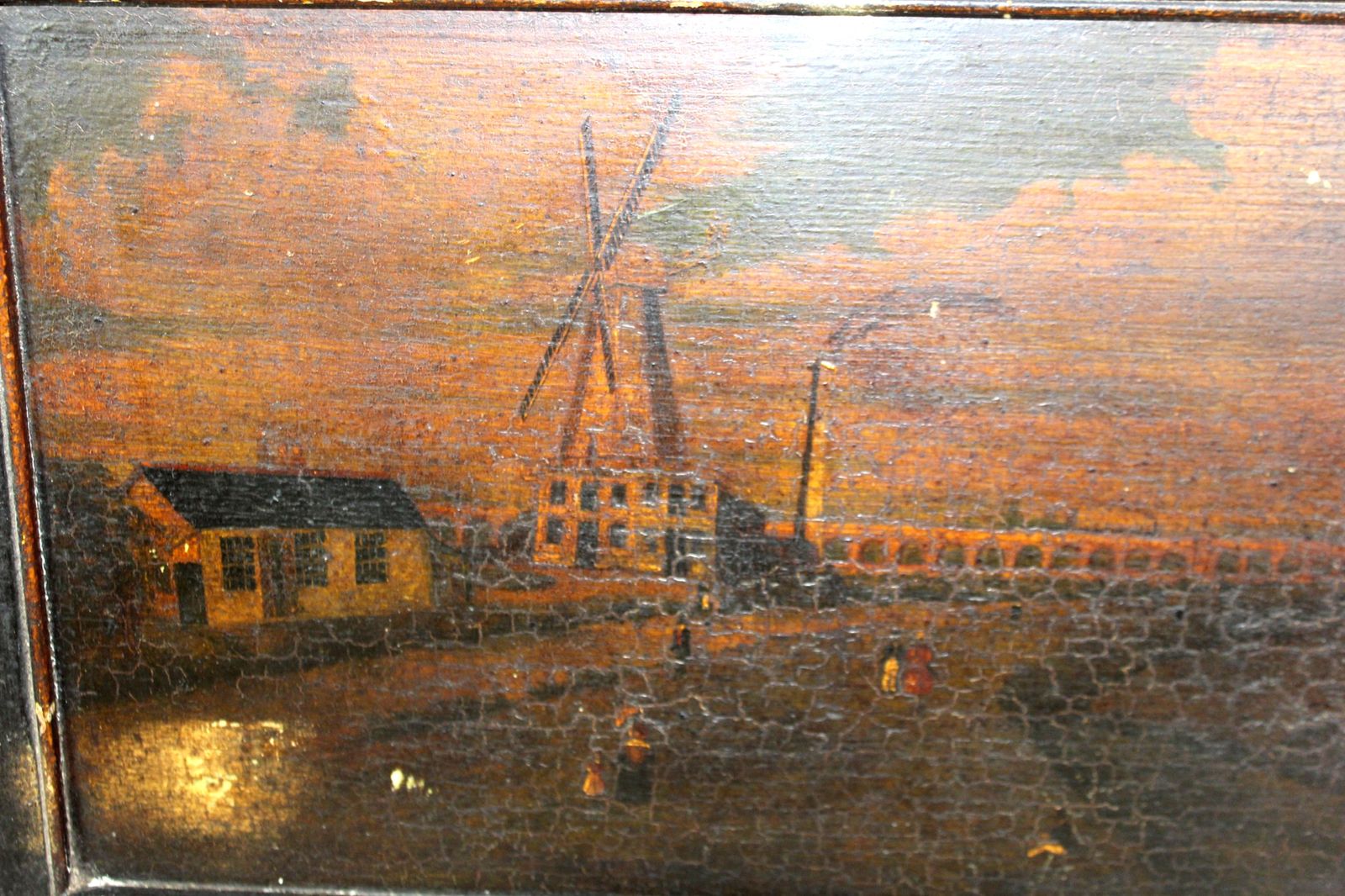Naïve East Sussex Village Paintings – Staplecross Landscapes (Late 18th Century) photo vintage