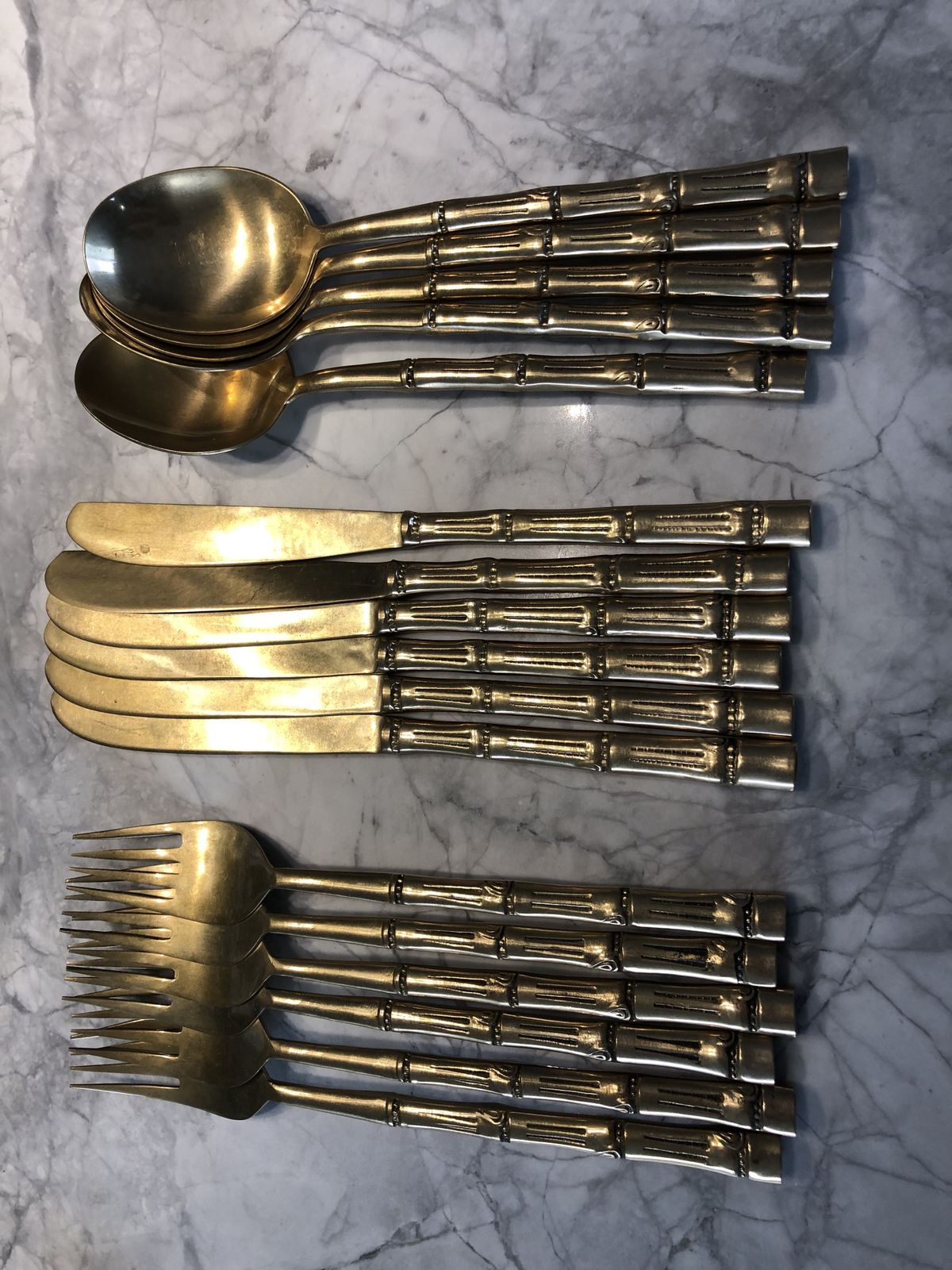 Brass Bamboo Style Cutlery photo Home Fixtures