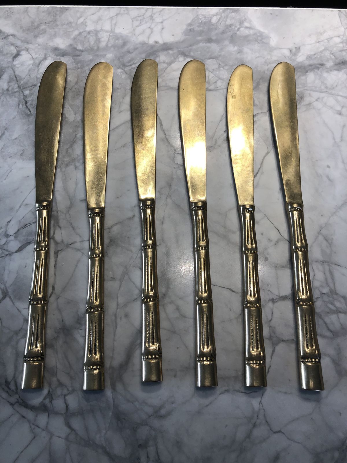 Brass Bamboo Style Cutlery photo buy