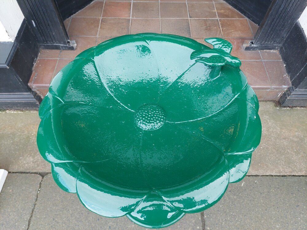 Cast Metal Bird Bath photo Garden Decor