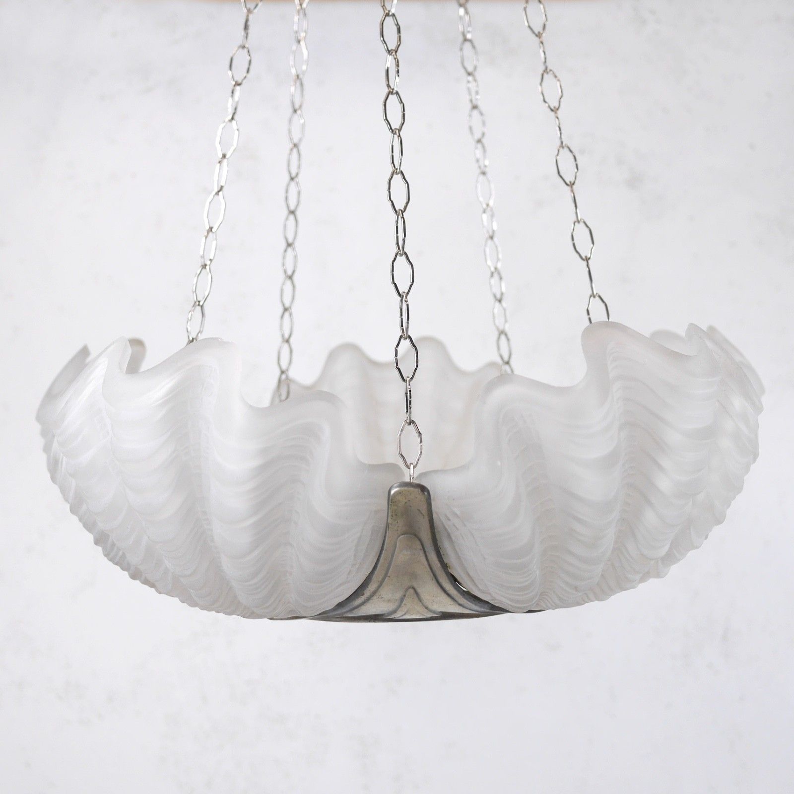 Colossal Art Deco Clam Shell Pendant Ceiling Light Lamp Dia 52cm #103122 photo 695.0