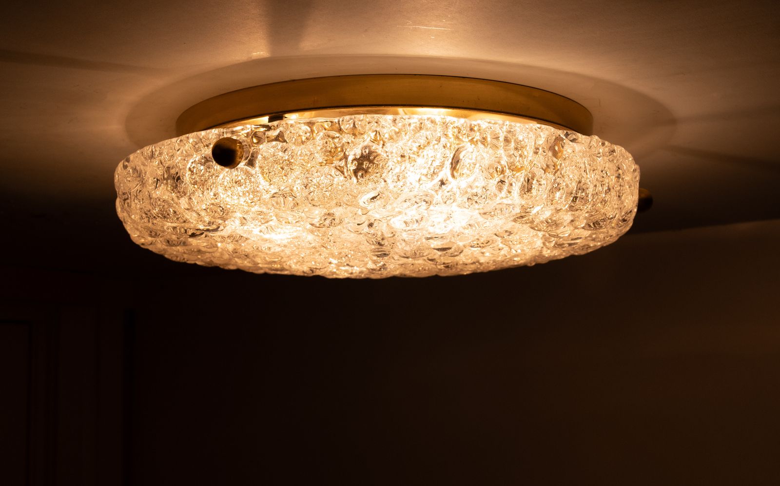 photo furniture Hillebrand Murano Bubble Glass Flush Mount 1970s Germany