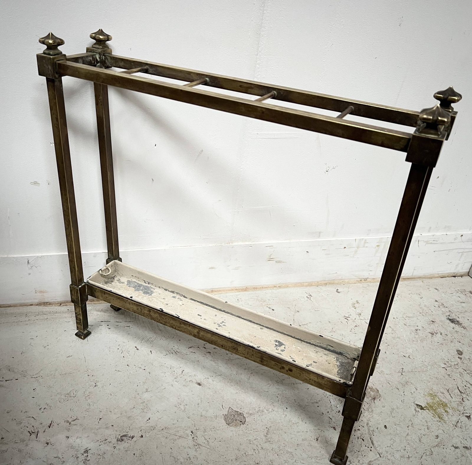 photo furniture Brass And Sheet Metal Umbrella Stands From The 20th Century.