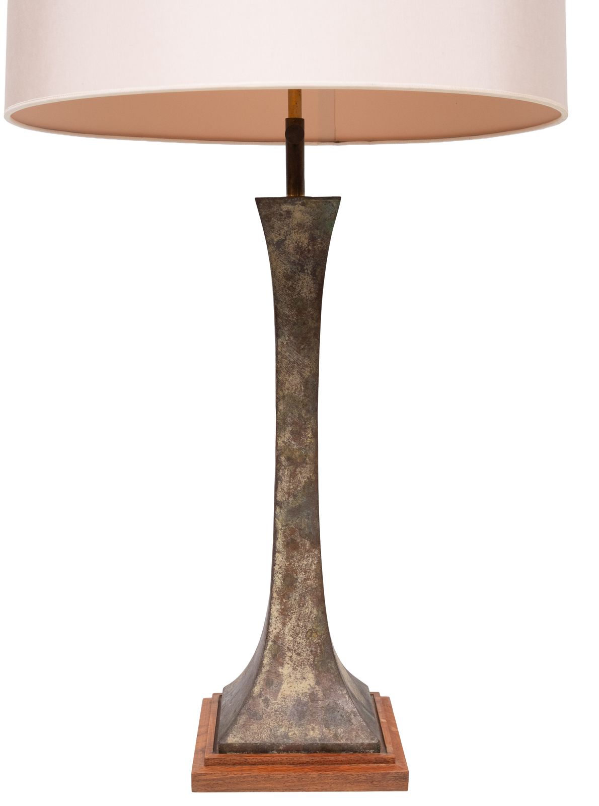 Stewart Ross James Voor Hansen, Verdigris Bronzen Tafellamp, Ca. 1960 photo for sale