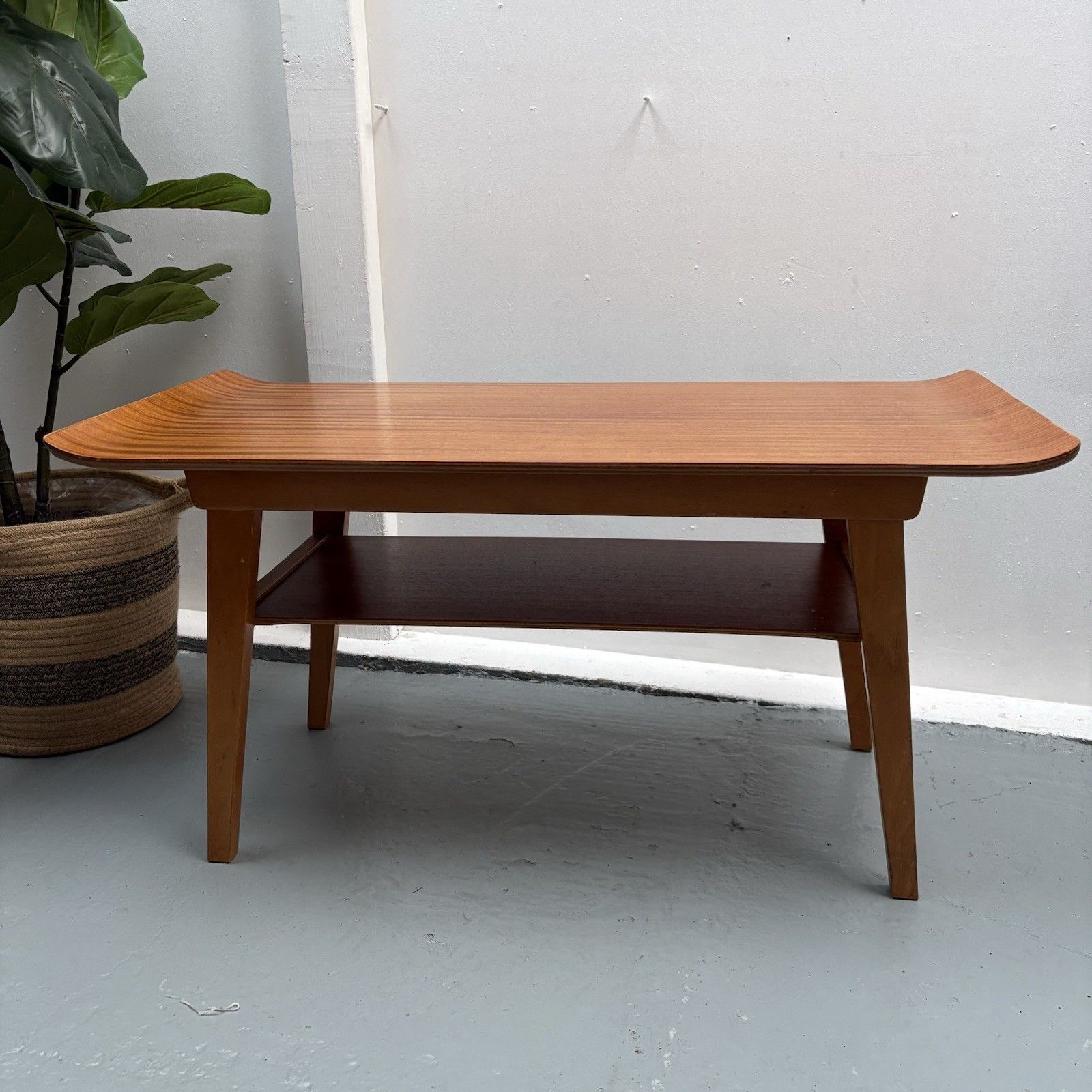 Mcm Horatio Myer & Co Bentwood Sleigh Teak And Beech Frame Coffee Table photo furniture