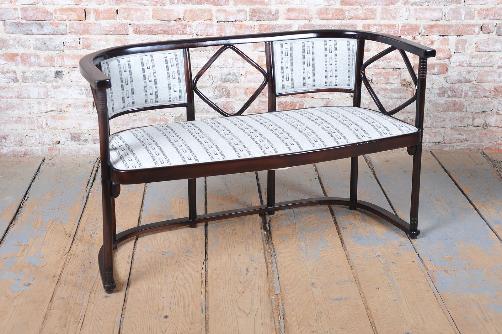 Restored Art Nouveau Seating Set, By J.F.M. Hoffmann, Beech, Austria, 1910s photo Furniture