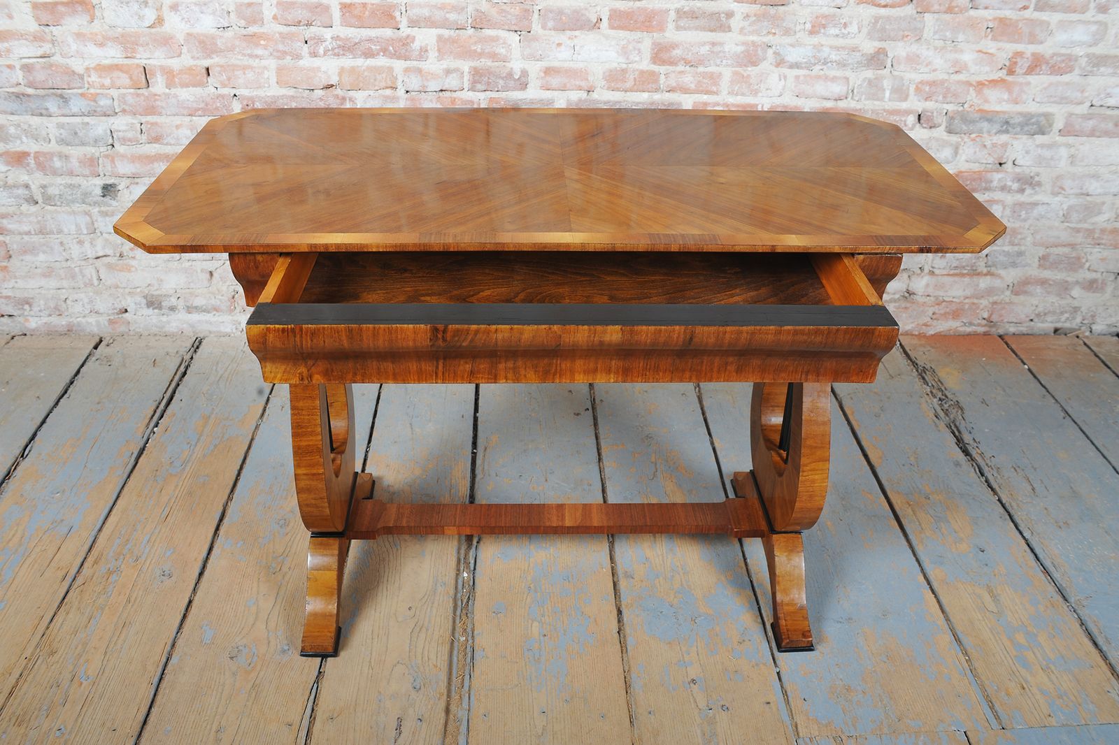 Restored Biedermeier Writing Desk, Walnut, Reived Polish, Austria, 1820s photo buy