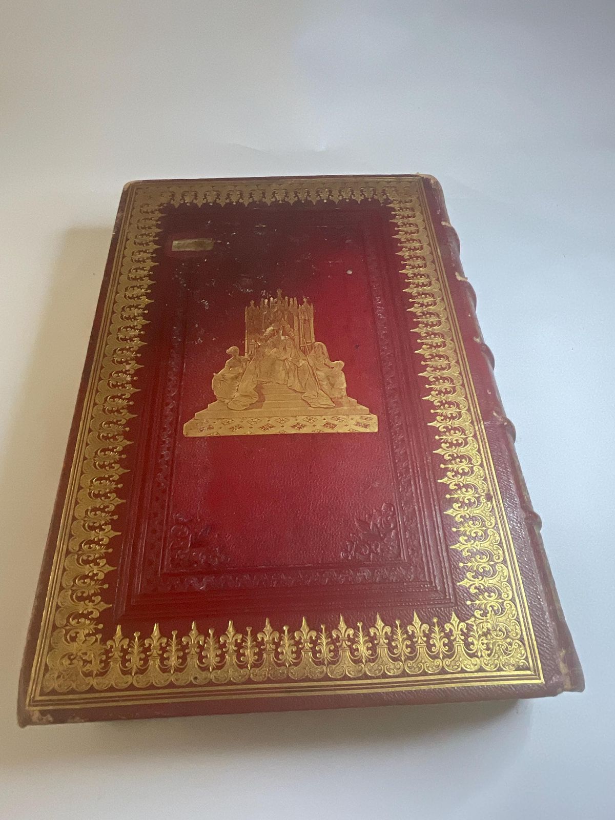 Family Bible And Hannay Concordance C.1840, Tightly Bound, Monumental Leather Folio. photo vinterior