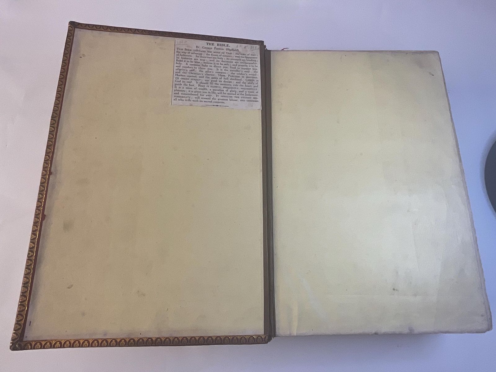 Family Bible And Hannay Concordance C.1840, Tightly Bound, Monumental Leather Folio. photo buy
