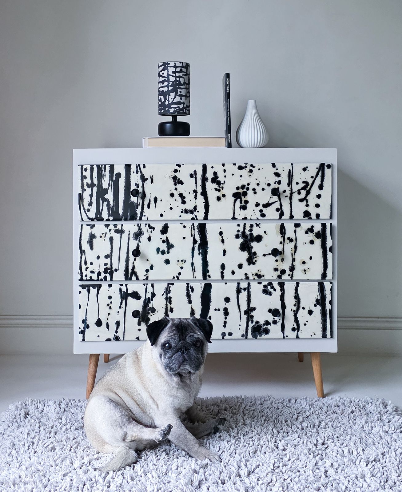 Abstract Mid Century Resin Chest Of Drawers photo vintage