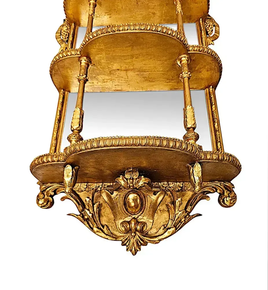 A Very Rare Pair Of Irish 19th Century Giltwood Mirrors Labelled Strahan Of Dublin photo Home Decor