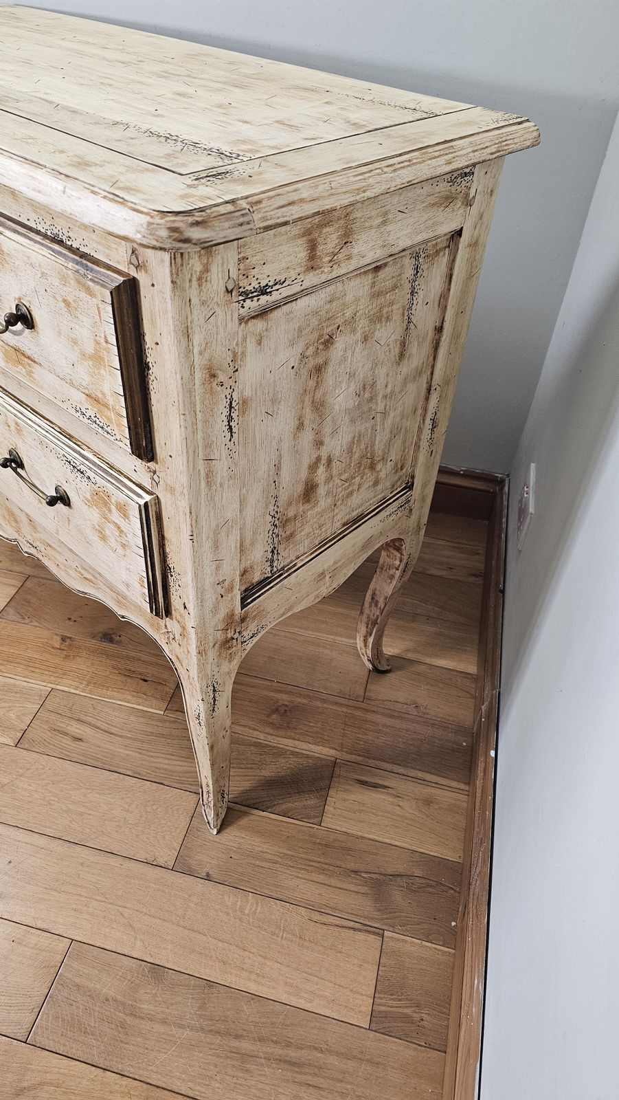 photo furniture Vintage Bleached French Chest Of Drawers