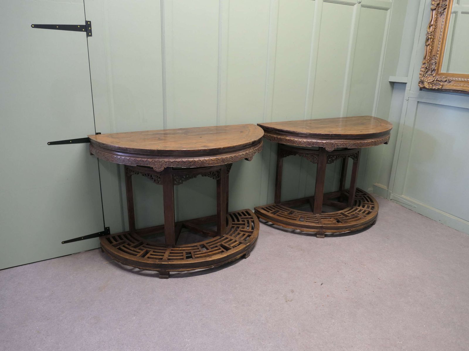 Pair Of Carved Oriental Console Tables Or Centre Table This Is An Unusual Piece photo buy