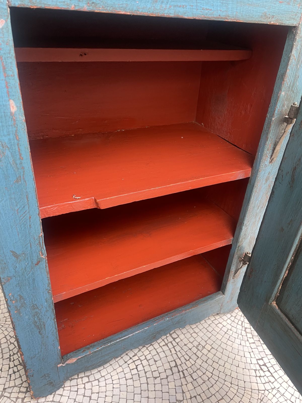European Folk Art Painted Cupboard photo Furniture